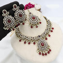 JCM Designer Ethnic Pota Beads Austrian Stone And Pearl Necklace Set