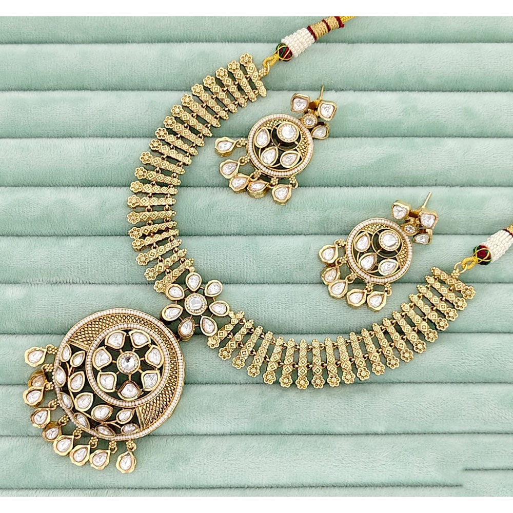 JCM Designer Kundan Stone And Austrian Stone Necklace Set