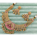 JCM Designer Pota Stone And Pearl Necklace Set 