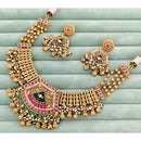 JCM Designer Pota Stone And Pearl Necklace Set