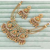 JCM Designer Pota Stone And Pearl Necklace Set