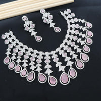 JCM Designer American Daimond Long Necklace Set