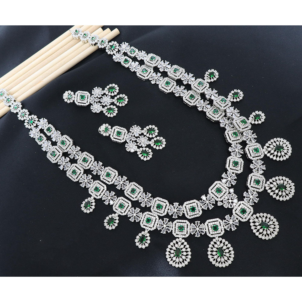 JCM Designer American Daimond Long Necklace Set