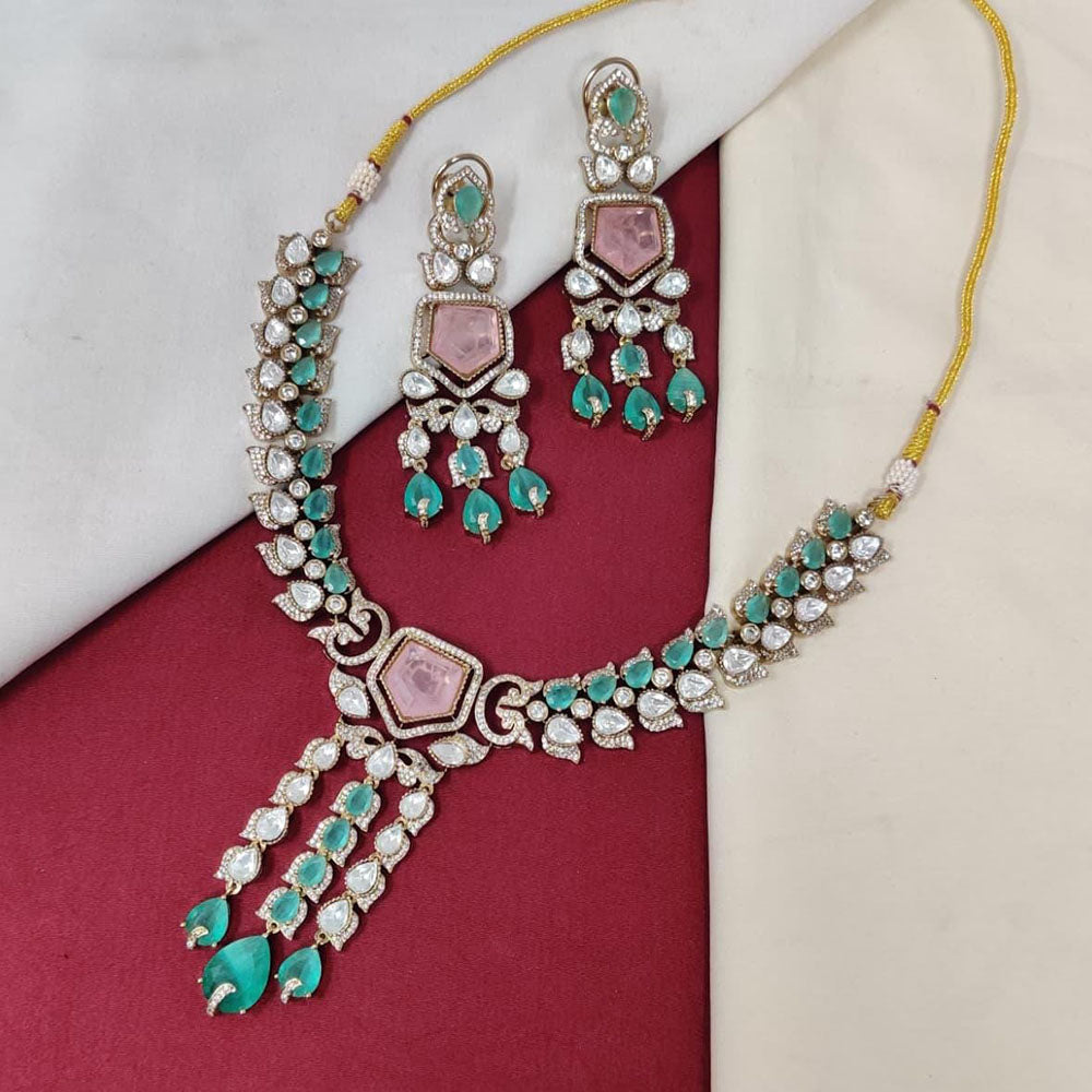 JCM Exclusive Polki Kundan Stone Necklace Set