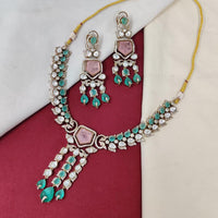 JCM Exclusive Polki Kundan Stone Necklace Set