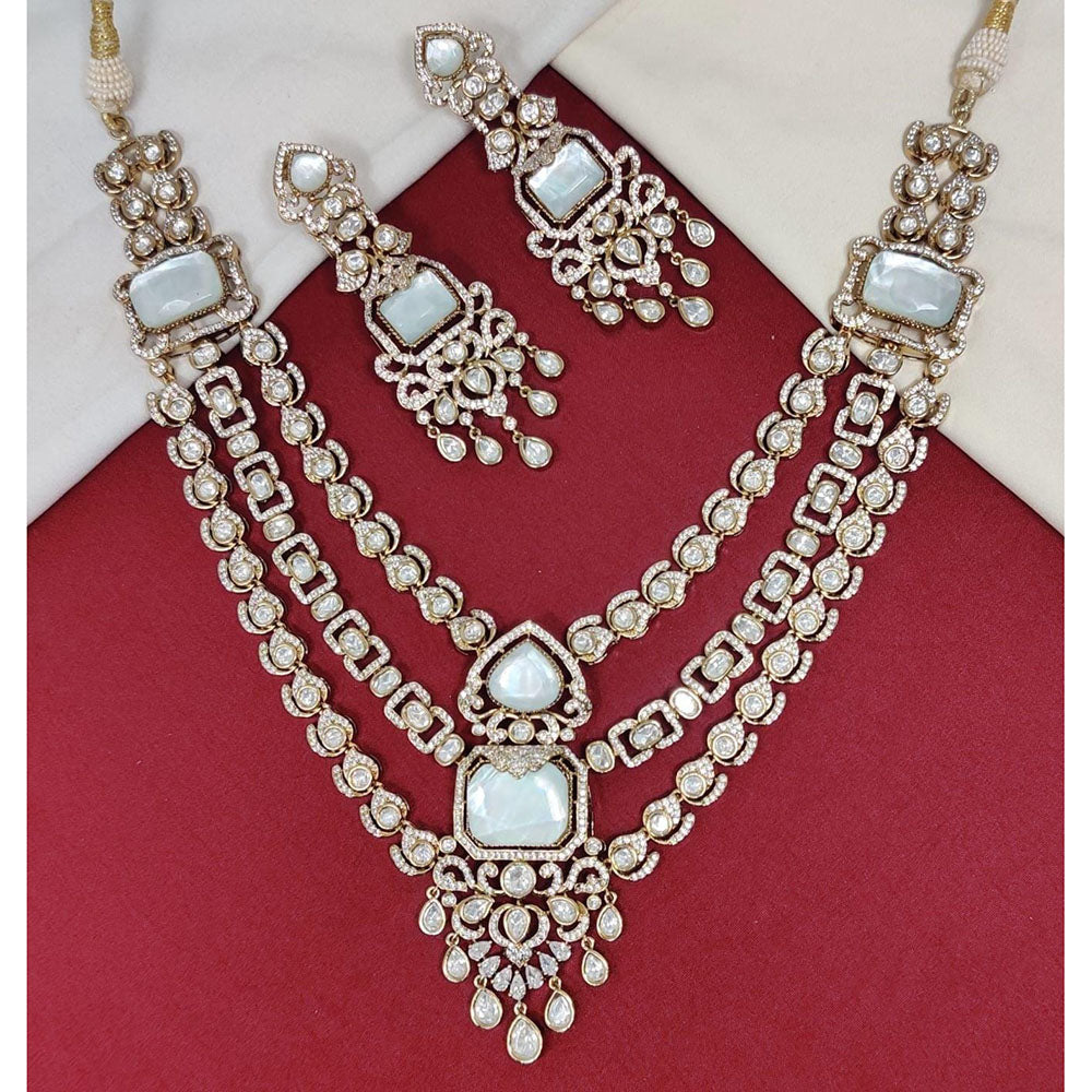 JCM Exclusive Polki Kundan Stone Necklace Set