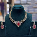 JCM Designer Polki Kundan Stone Statement Necklace Set