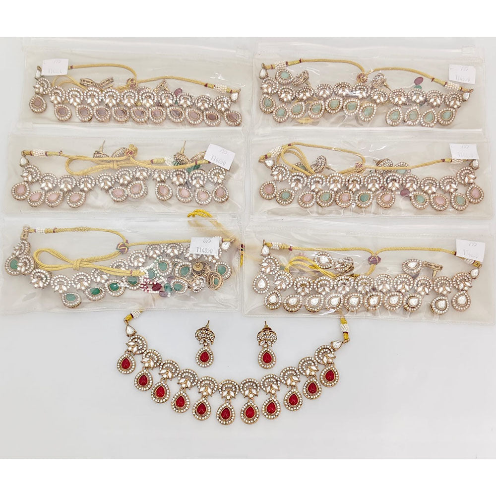 JCM Designer Pota Stone Necklace Set