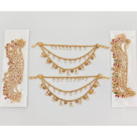 JCM Designer Pota Stone And Pearl Kanchain