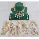 JCM Designer Pota Stone And Austrian Stone Pearl Necklace Set