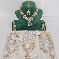 JCM Designer Pota Stone And Austrian Stone Necklace Set