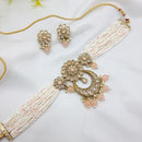 JCM Exclusive Crystal Stone Pearl And Beads Choker Necklace Set
