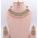 JCM Pota Stone And Austrian Stone Pearl Designer Necklace Set