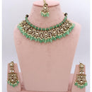 JCM Pota Stone And Austrian Stone Pearl Designer Necklace Set