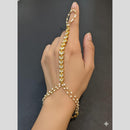 JCM Antique Kundan Stone And Pearl Hand Harness Set