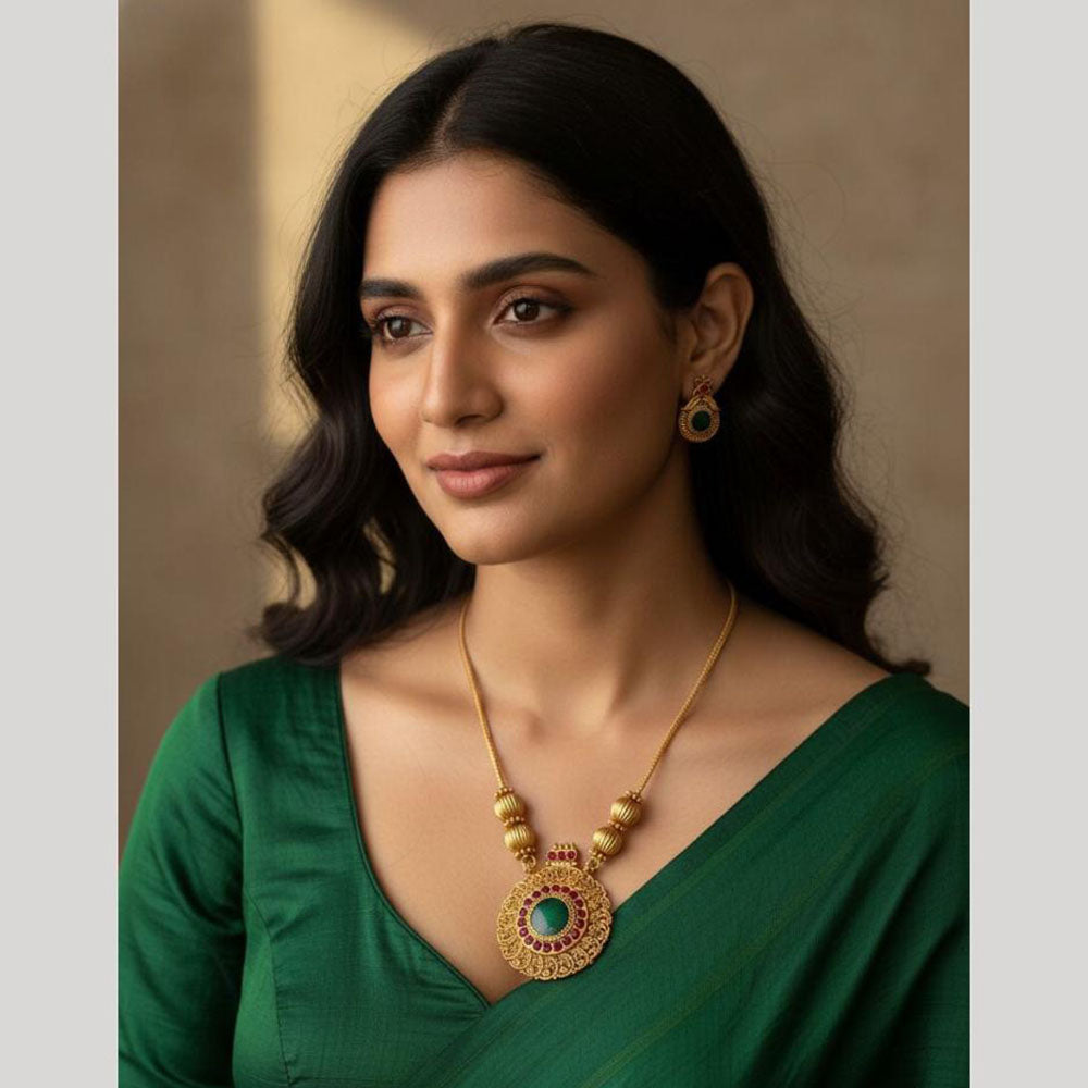 JCM Royal  Pota Stone Designer Necklace Set