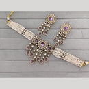 JCM Heritage Polki Kundan Stone And Austrian Stone Choker Necklace Set