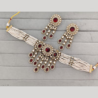 JCM Heritage Polki Kundan Stone And Austrian Stone Choker Necklace Set