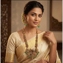 JCM Royal Pota Stone And Pearl Temple Long Necklace Set