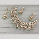 JCM Luxury Pota Stone Kundan And Pearl  Necklace Set