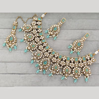 JCM Luxury Pota Stone Kundan And Pearl  Necklace Set