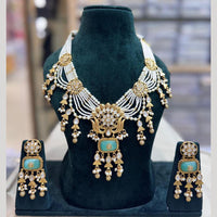JCM Heritage Style Pota Stone Beads And Pearl Necklace Set