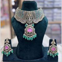 JCM Ethnic Style Pota Stone Beads And Pearl Necklace Set