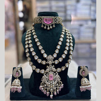 JCM Ethnic Polki Kundan And Austrain Stone Necklace Set