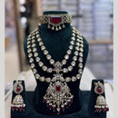 JCM Ethnic Polki Kundan And Austrain Stone Necklace Set