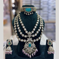 JCM Ethnic Polki Kundan And Austrain Stone Necklace Set