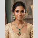 JCM Ethnic Polki Kundan And Austrain Stone Necklace Set