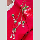 JCM Party Wear Crystal Stone Long Necklace Set
