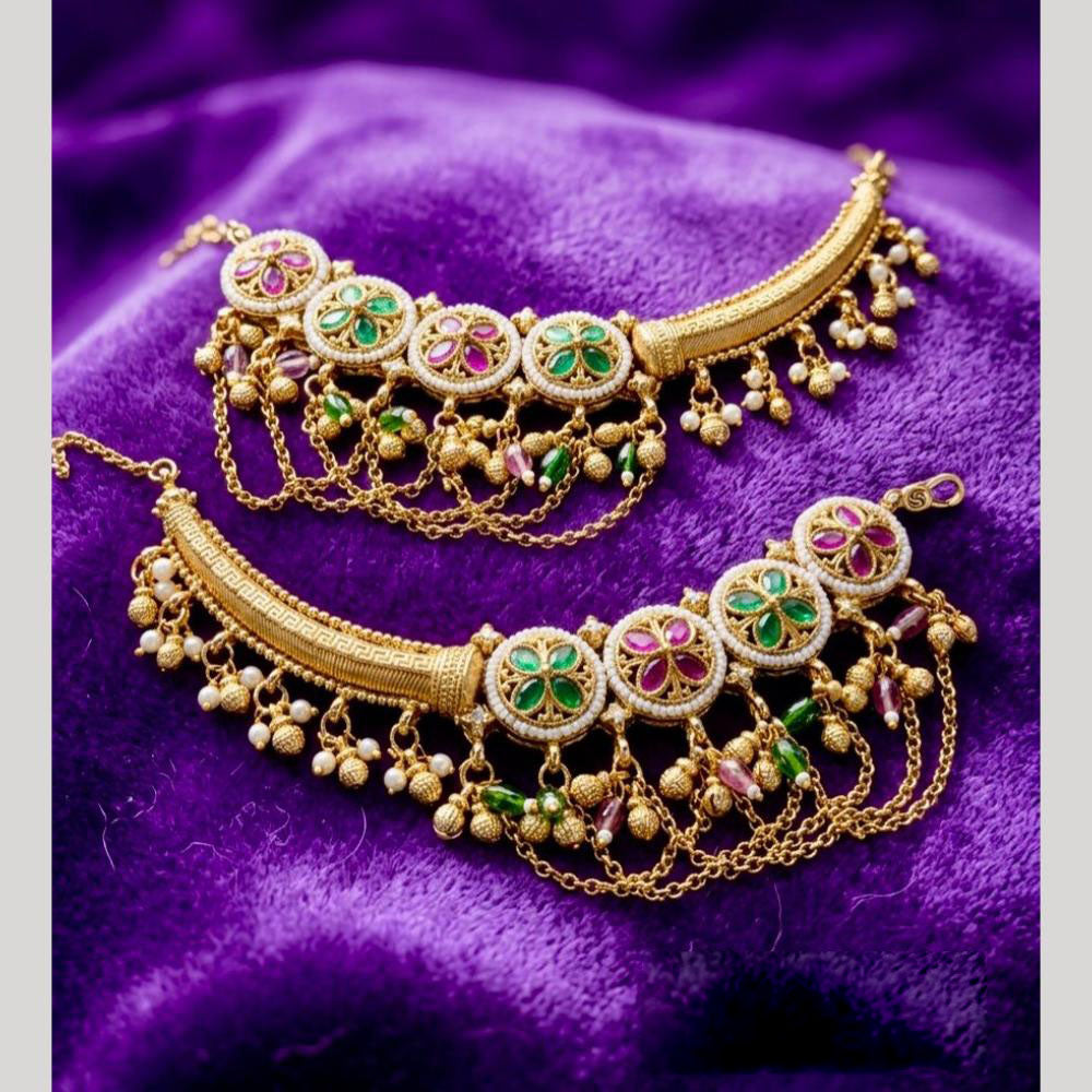 JCM Fancy Pota Stone And Pearl Kanchain