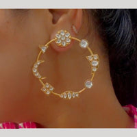 JCM Luxury Kundan Stone Designer Dangler Earrings