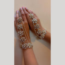 JCM Designer Kundan Stone And Pearl Hathphool 