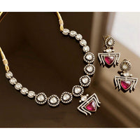 JCM Premium Pota Stone And Austrian Stone Necklace Set