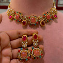 JCM Premium Designer Pota Stone Multi Color Choker Necklace Set