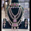 JCM Traditional Pota Stone Beads With Pearl Double Necklace Set