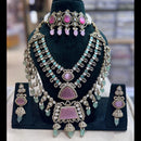JCM Traditional Pota Stone Beads With Pearl Double Necklace Set