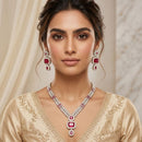 JCM Sparkling American Diamond Necklace Set