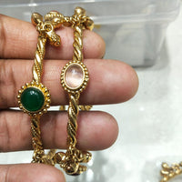JCM Heritage Style Pota Stone Bangles Set