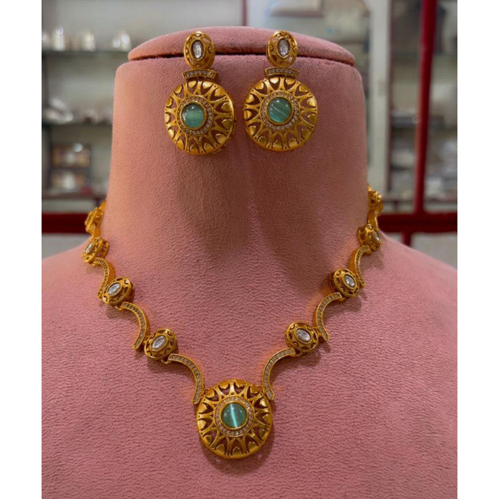 JCM Premium Pota Stone And Austrian Stone Necklace Set