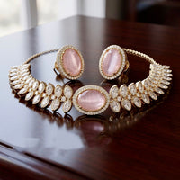 JCM Premium Pota Stone And Austrian Stone Necklace Set