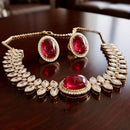 JCM Premium Pota Stone And Austrian Stone Necklace Set