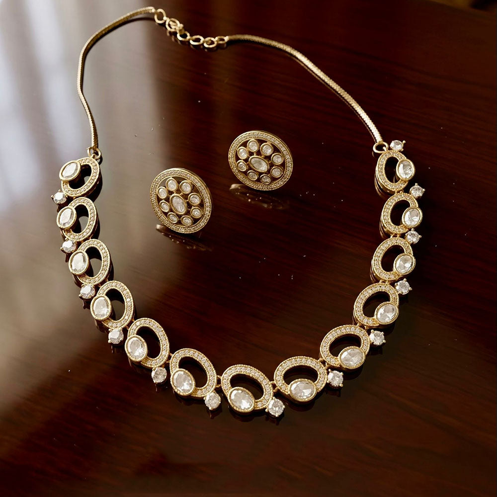 JCM Elegant Crystal Stone And Austrian Stone Necklace Set