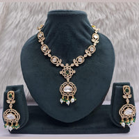 JCM Grand Polki Kundan Stone And Pearl Statement Necklace Set