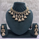 JCM Grand Polki Kundan Stone And Pearl Statement Necklace Set