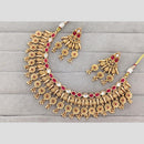 JCM Pota Stone And Floral Pearl Necklace Set 