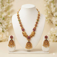 JCM Jewellery Royal Heritage Pota Stone  And Pearl Temple Necklace Set