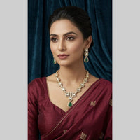 JCM Designer Crystal Stone Statement Necklace Set